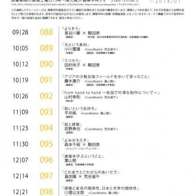 可能性の空間2013【空間論演習2】開講　京都精華大学